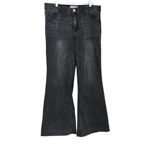 Democracy Jeans Flare Leg AB solution Faded Black size 16 - EUC